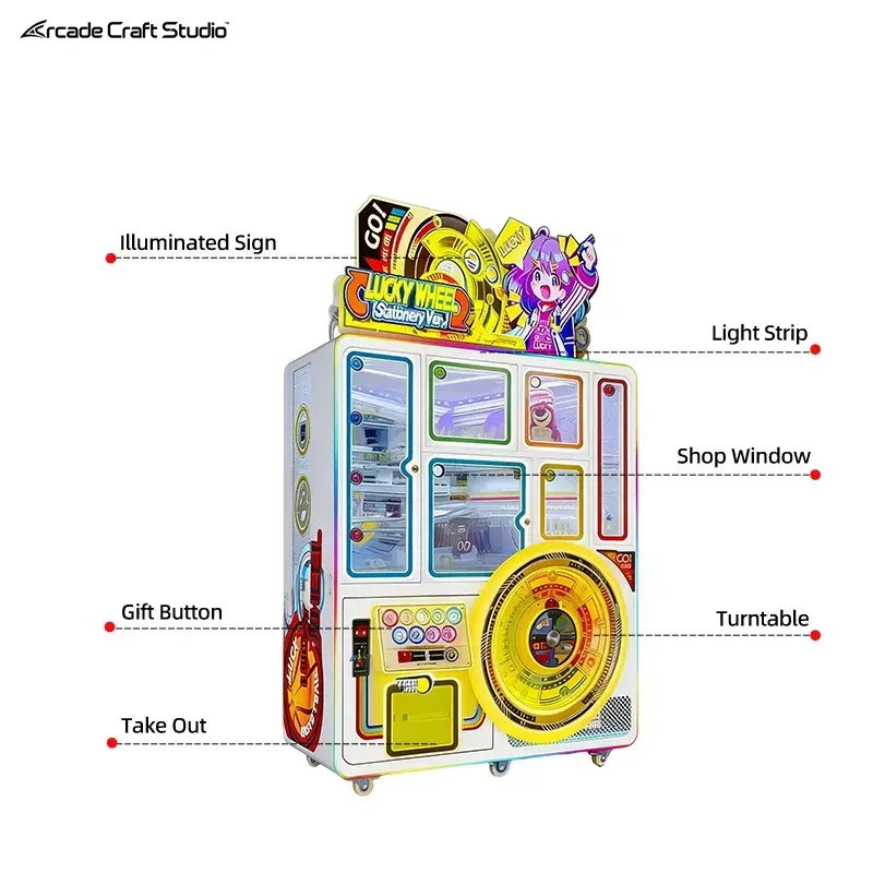 Lucky Wheel Coin Operated Prize Machine