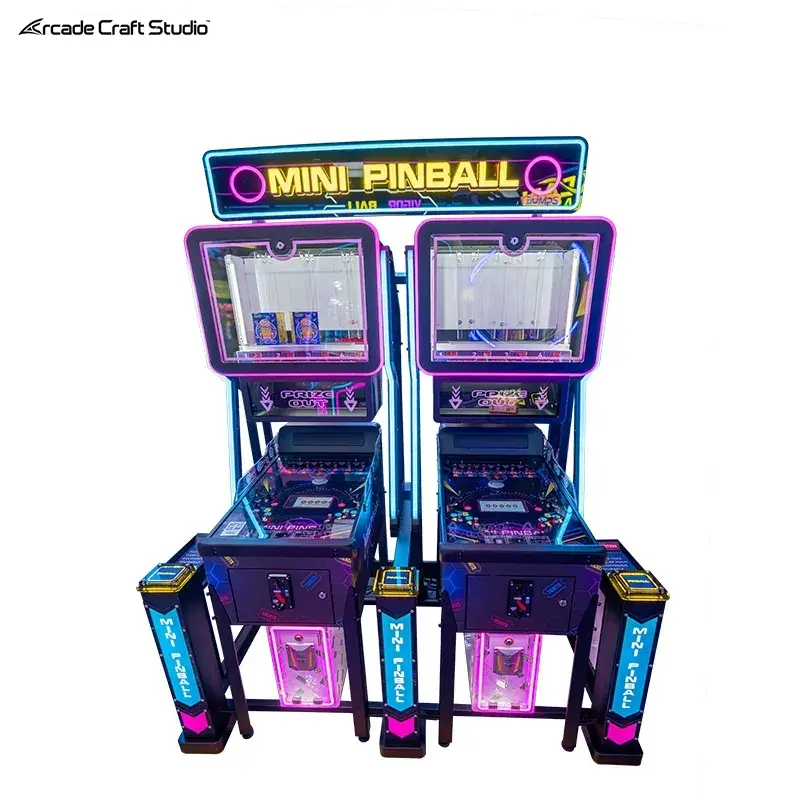 Mini Pinball 2 Players Coin Operated Pinball Machine