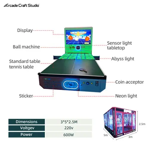Table Tennis Simulator AR Ping Pong Game Arcade