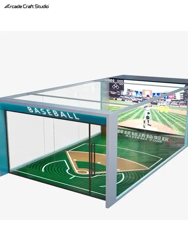 Indoor Baseball Hitting Cage Simulator
