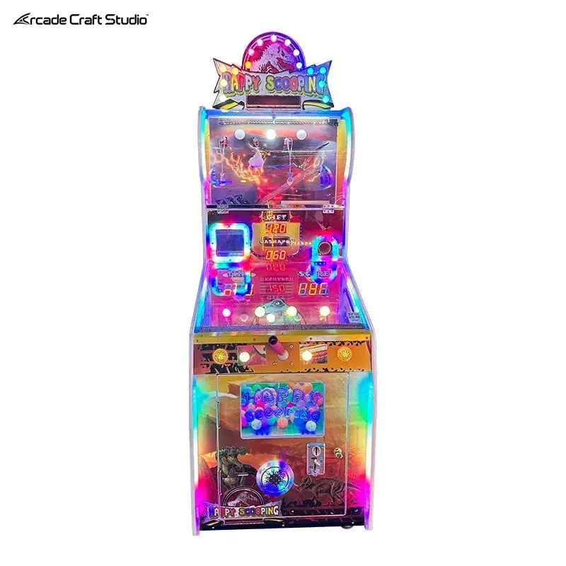 Happy Scooping Catching Ball Ticket Game Machine