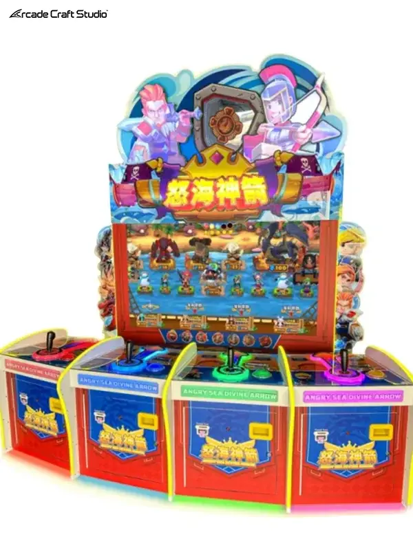 Angry Sea Divine Arrow 4 Player Arcade Ticket Redemption Game