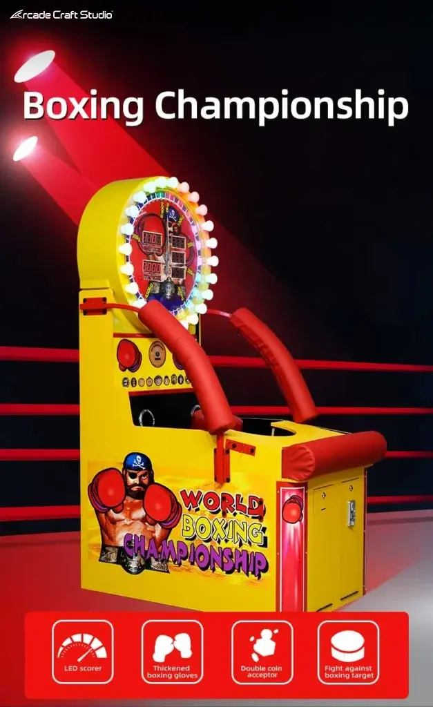 World Boxing Championship Boxing Arcade Game With Gloves