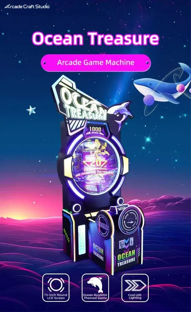 Ocean Treasure Arcade Spinner Wheel Ticket Arcade Games