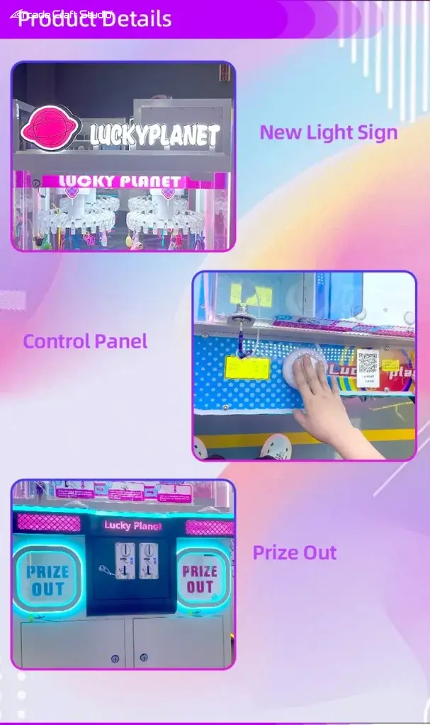 Lucky Planet Coin Operated Prize Ticket Machine