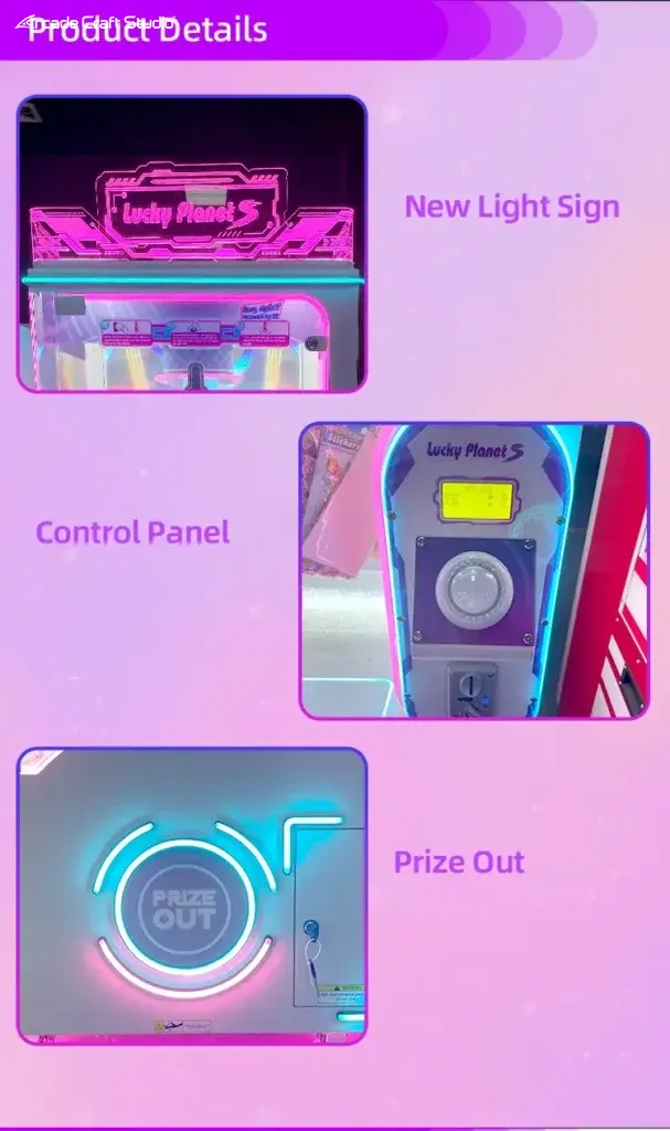 Lucky Planet S Coin Operated Prize Game Machine