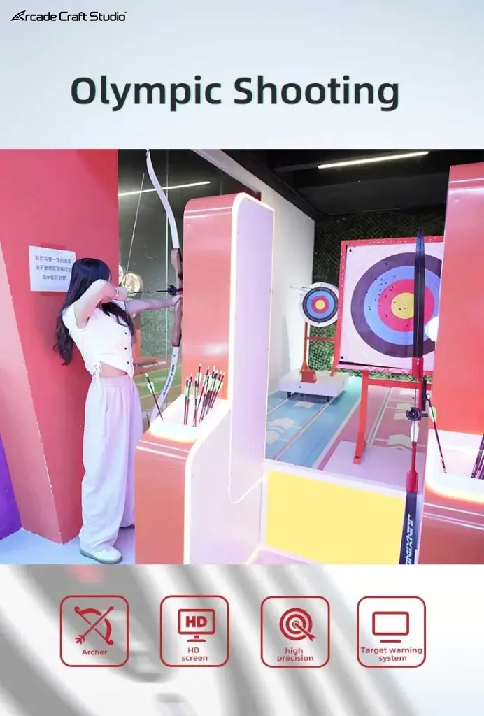 Movable Target Indoor Archery Simulator