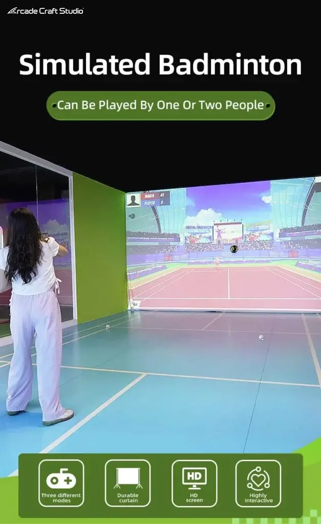 Interactive Projection Badminton Simulator Game