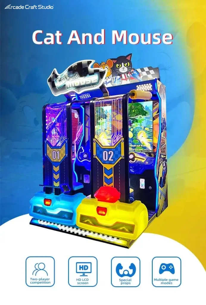 Cat And Mouse 2 Players Driving Arcade Game Machine