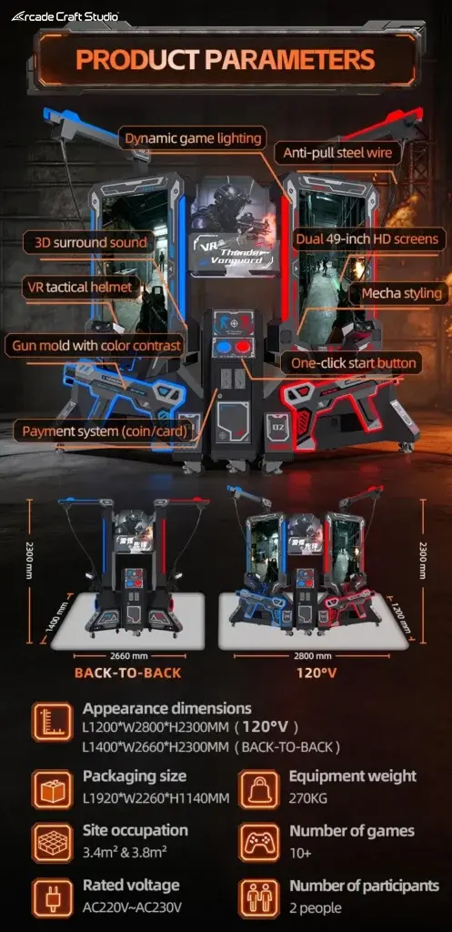 VR Thunder Vanguard 2 Players Arcade Shooter