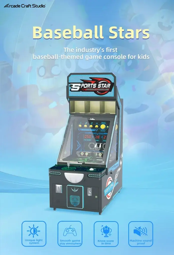 Sports Star Baseball Arcade Prize Ticket Game