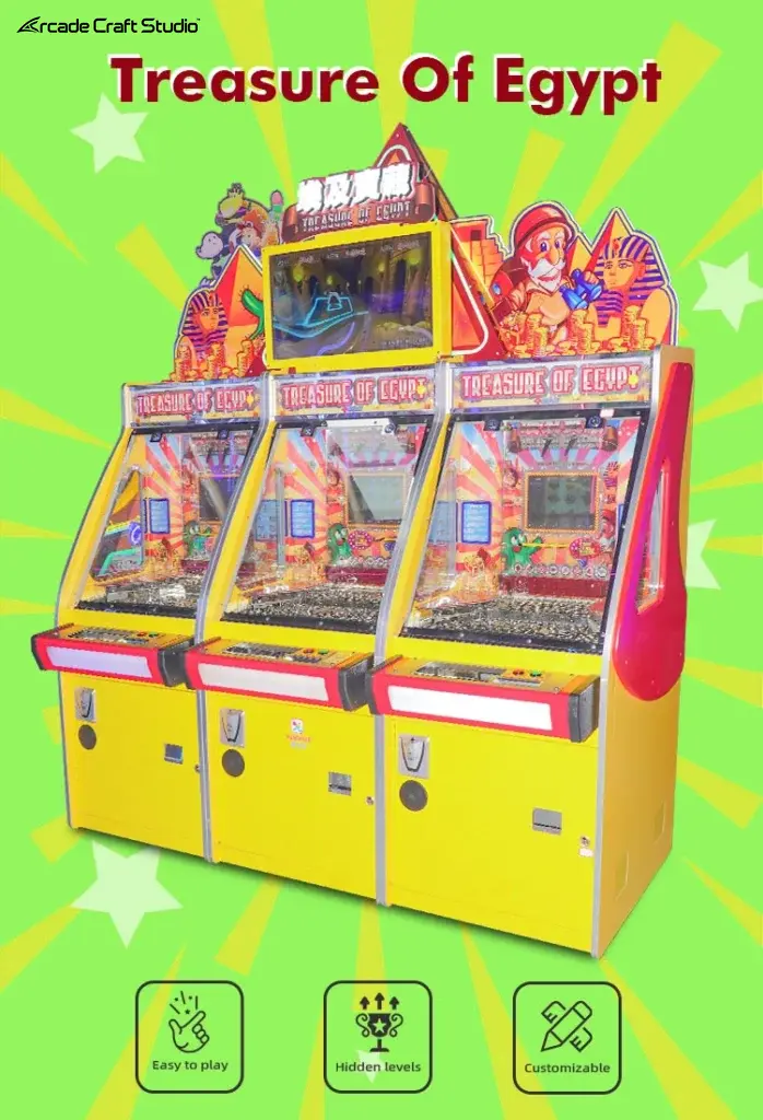 Treasure Of Egypt Coin Pusher Arcade Machine