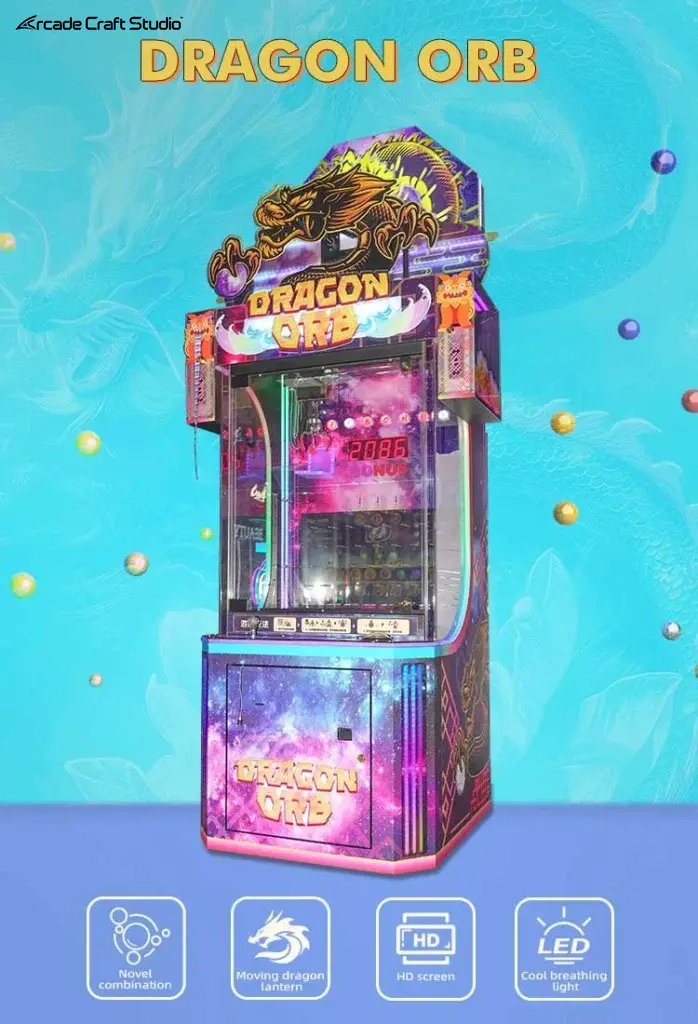 Dragon ORB Ball Claw Machine Ticket Game
