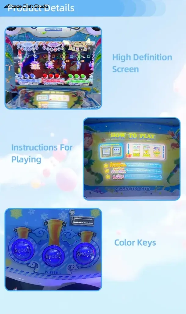 Crazy Toy City 2 Ticket Game Machine