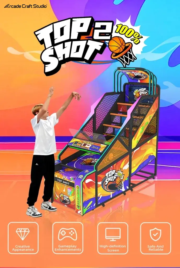 Top Shot Coin Operated Basketball Game Machine
