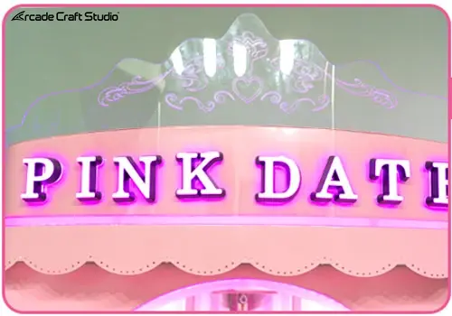 Pink Date Machine Scissors Cut Prize Machine