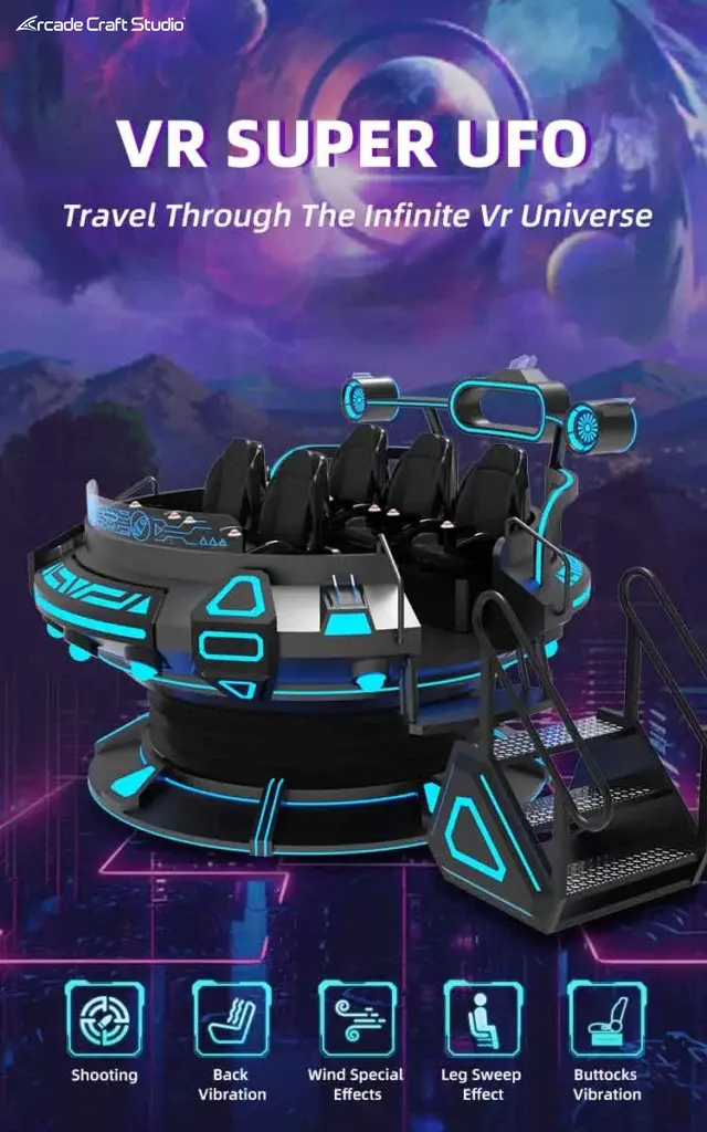 5 Players 9D VR UFO Simulator
