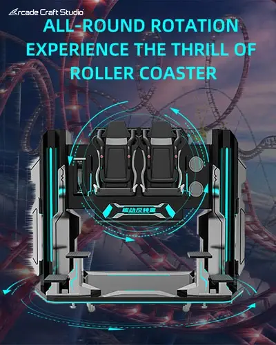VR 720 Degree Rotation Roller Coaster Simulator Chair