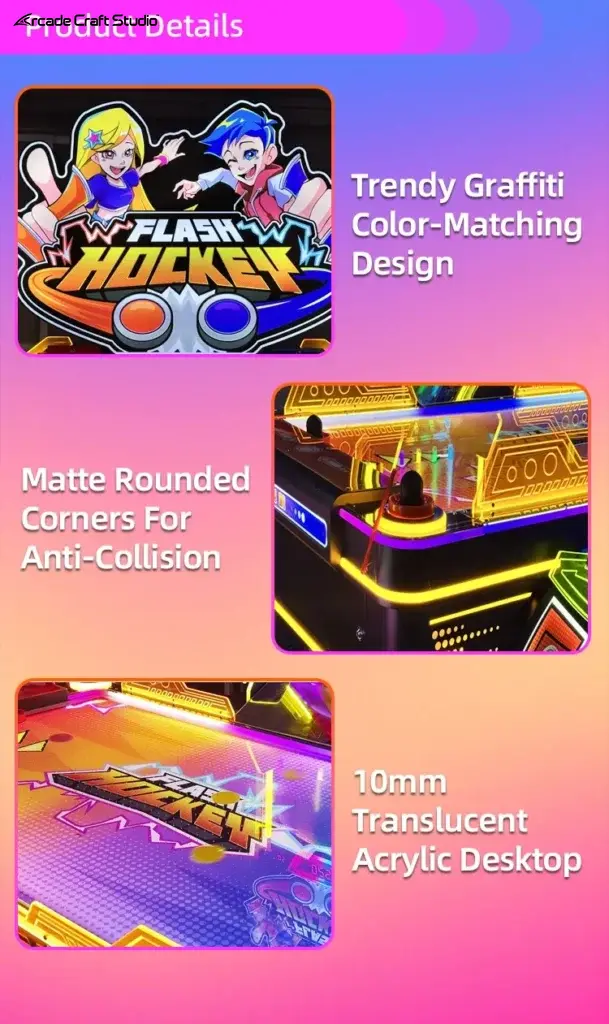 Flash Hockey Coin Operated Air Hockey Arcade Machine