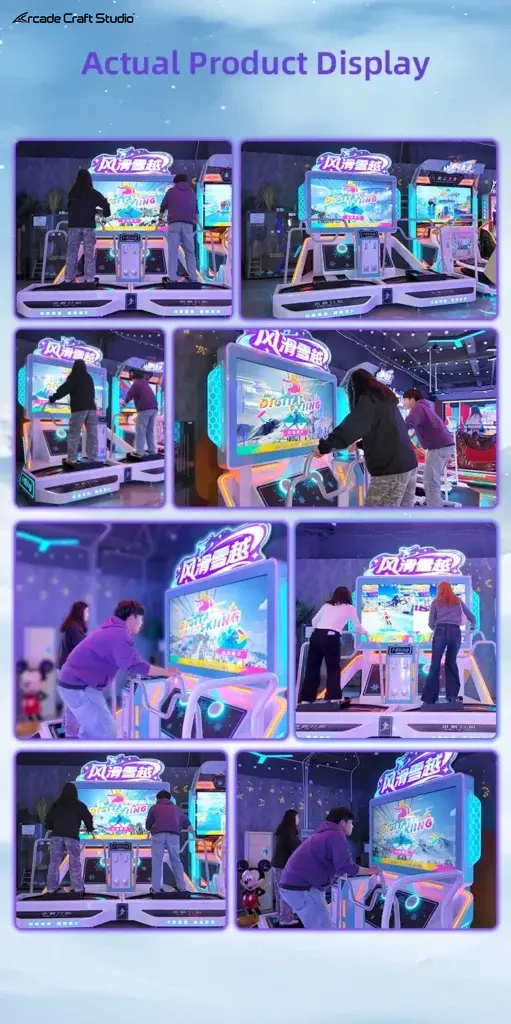 2 Players Skiing Arcade Game Simulator