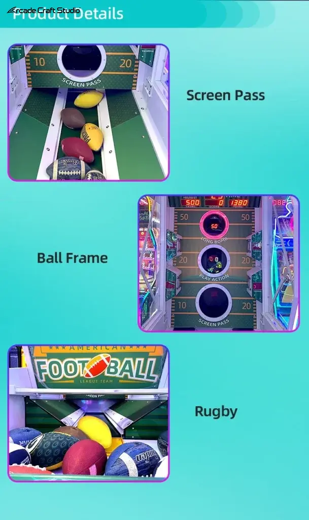 American Football Rugby Toss Arcade Game