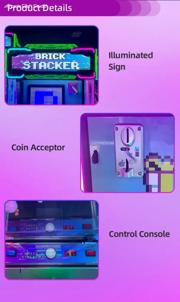 Mini Brick Stacker Ticket Game Prize Machine