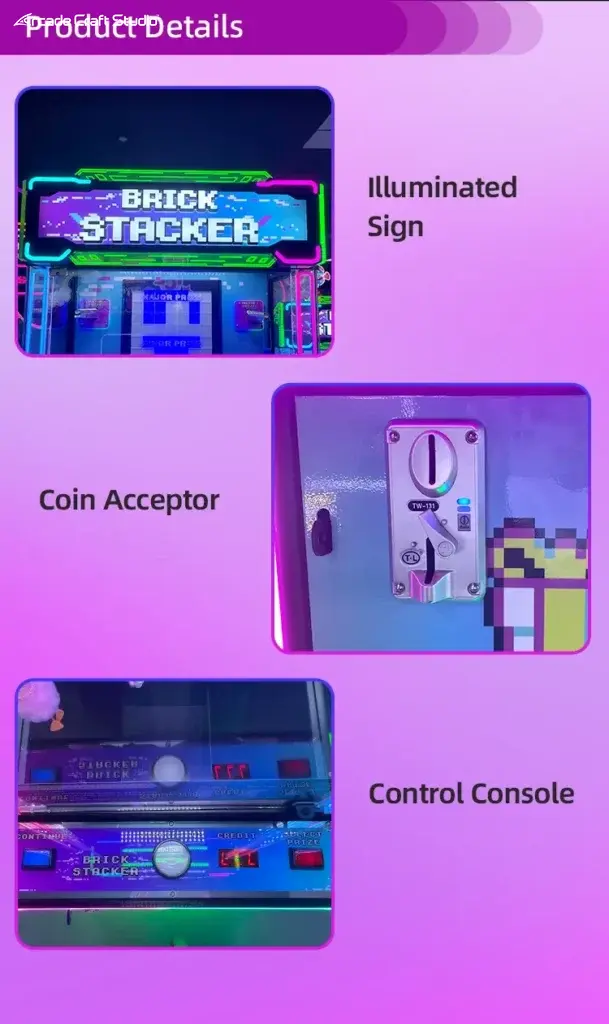 Brick Stacker Ticket Game Prize Machine