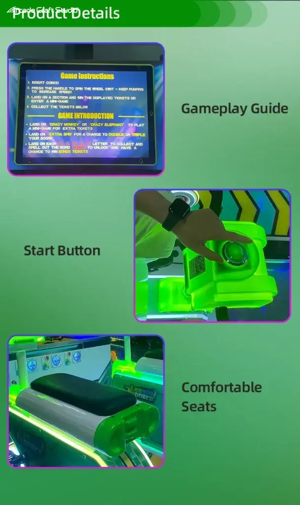 Speed ​​Boy Kids 3 Player Bicycle Arcade Machine
