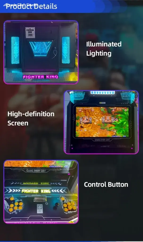 Fighter King Multi Game Arcade Cabinet