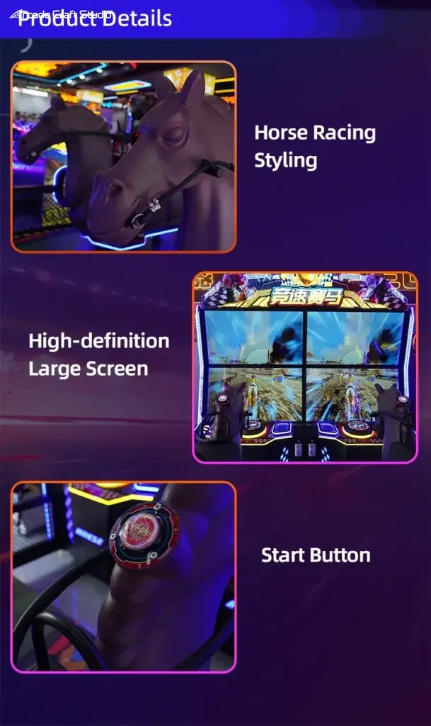 2 Players Horse Racing Arcade Game Machine