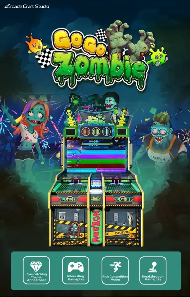 GoGo Zombie Skee Ball Arcade Game Ticket Arcade