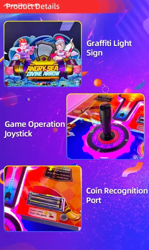 Angry Sea Divine Arrow 4 Player Arcade Ticket Game