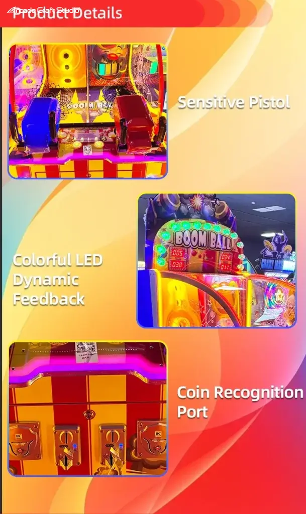 Boom Ball Shooting Arcade Ticket Game Machine