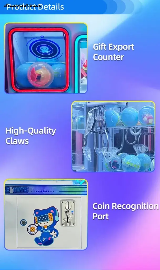 Happy Clipping Gachapon Claw Machine Prize Ticket Games