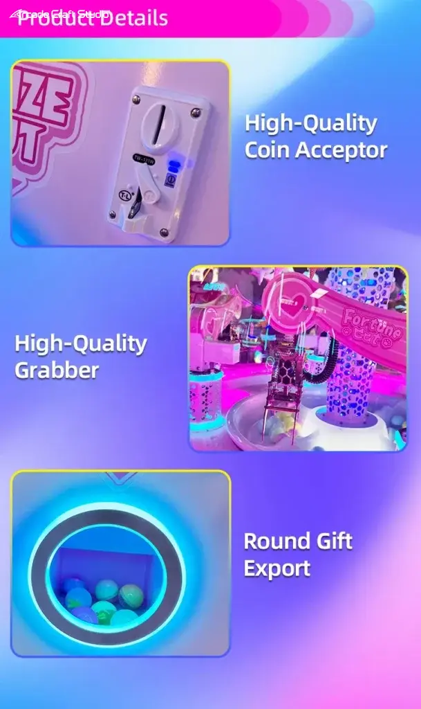 Fortune Cat 4 Players Prize Claw Machine