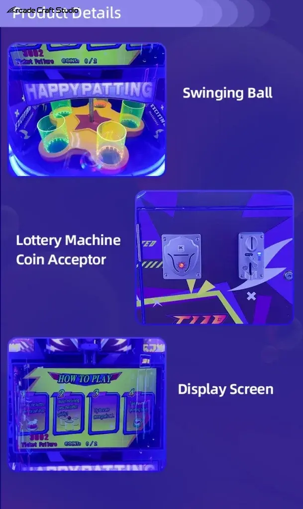 Happy Patting Ball Drop Arcade Game Ticket Arcade