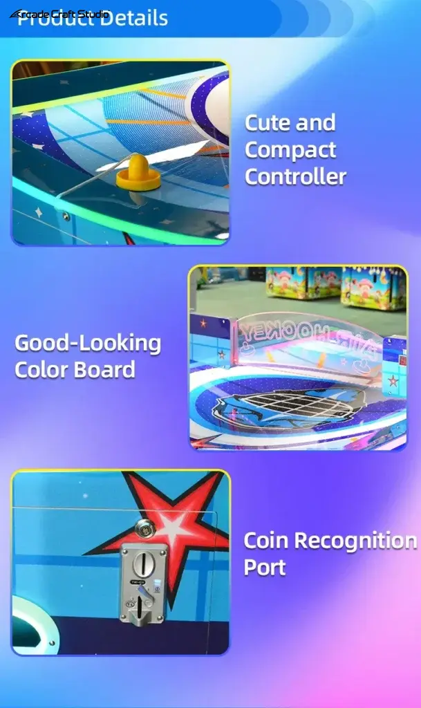 Commercial Curved Air Hockey Table Arcade Machine
