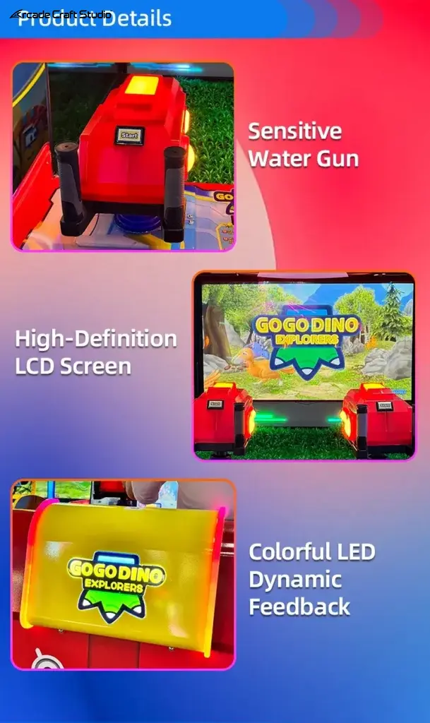 Dino Adventure Water Shooting Arcade Game