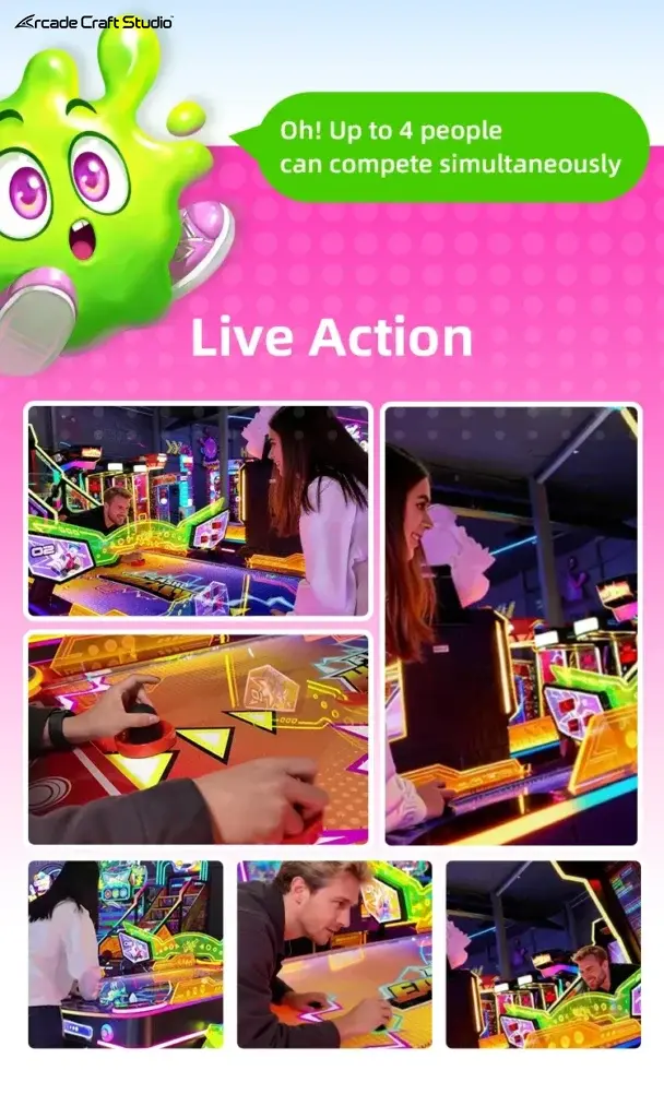 Flash Hockey Curved Coin Operated Air Hockey Arcade（Single-ball Version）