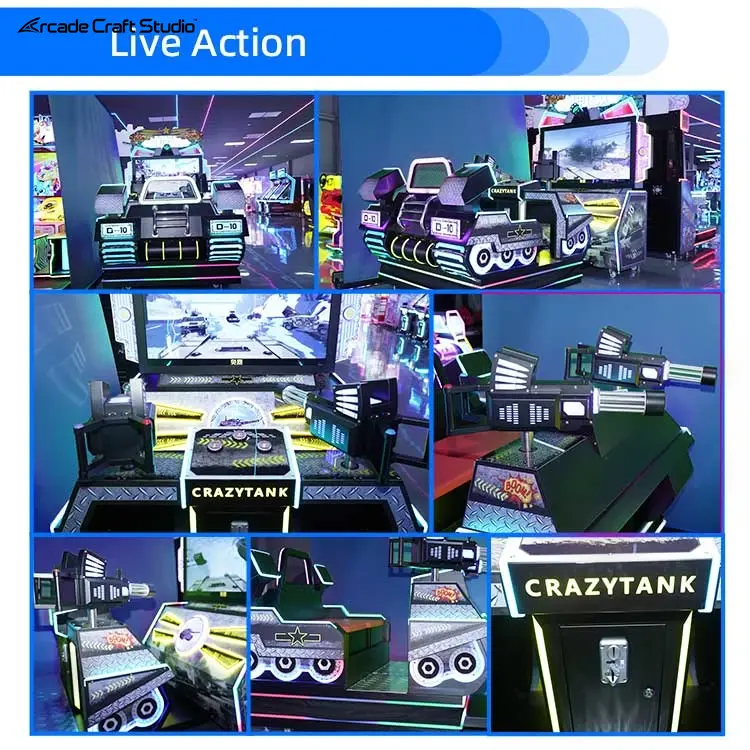 Crazy Tank 2 Players Tank Arcade Shooting Arcade Game Machine