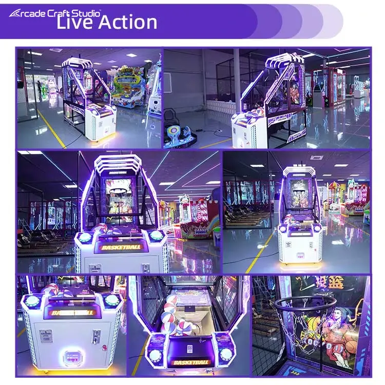 Surprise Coin Operated Basketball Machine With LCD Screen