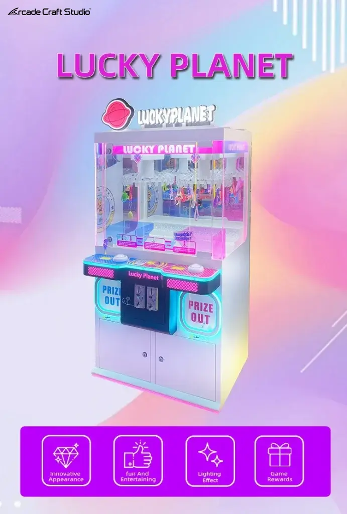 Lucky Planet Coin Operated Prize Ticket Machine