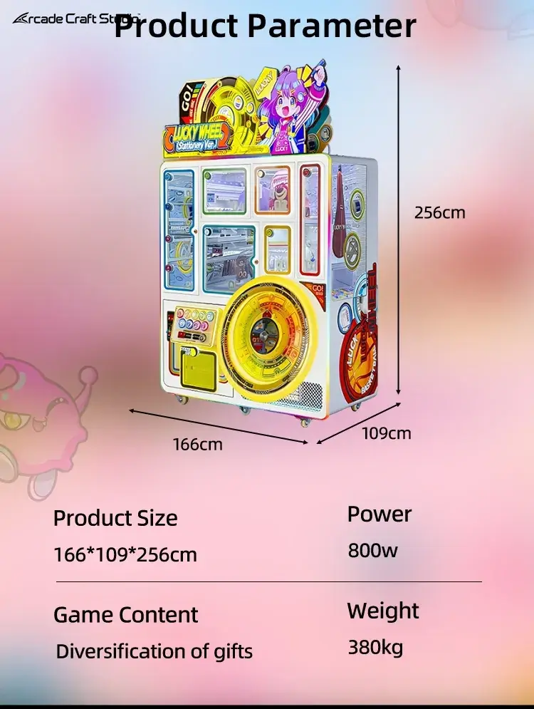Lucky Wheel Coin Operated Prize Machine