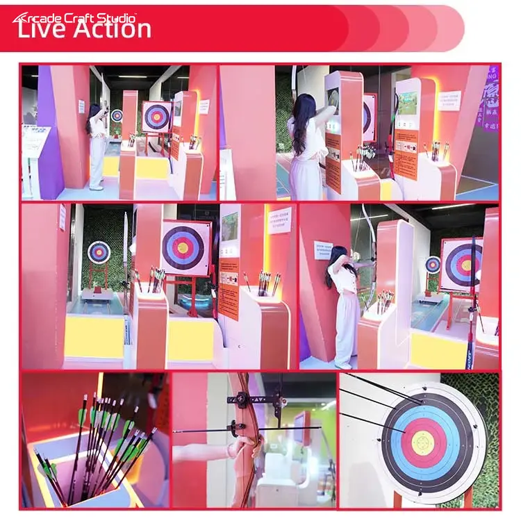 Movable Target Indoor Archery Simulator