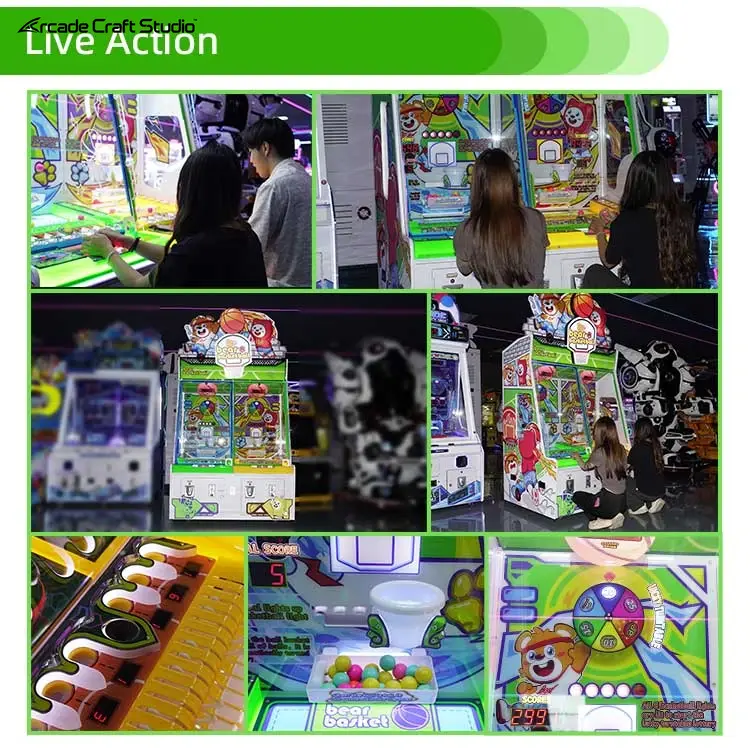 Bear Basketball Kids Ball Shooting Arcade Game