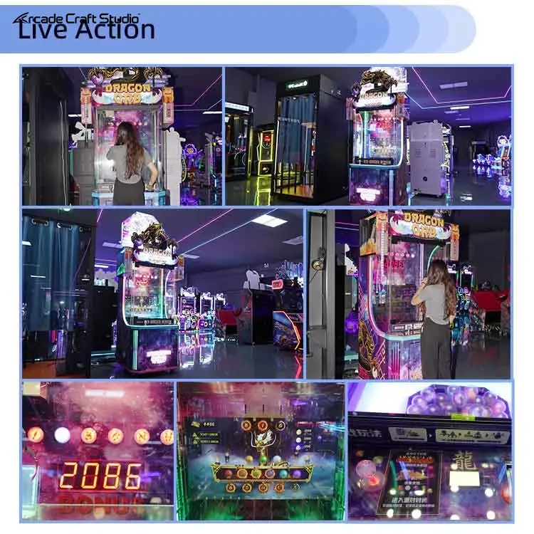 Dragon ORB Ball Claw Machine Ticket Game
