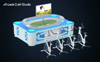 Sand Table Synchronous 4 Person Bicycle Arcade