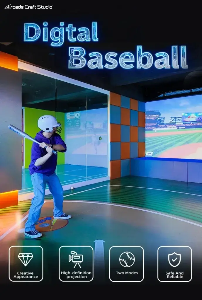Indoor Baseball Hitting Cage Simulator