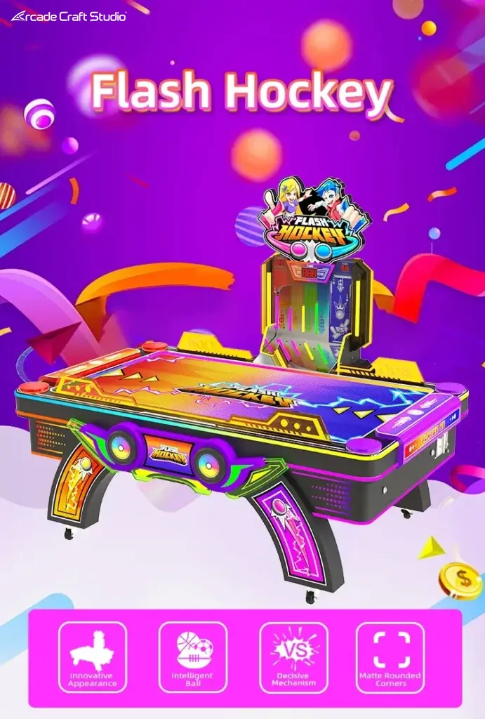 Flash Hockey Coin Operated Air Hockey Arcade Machine