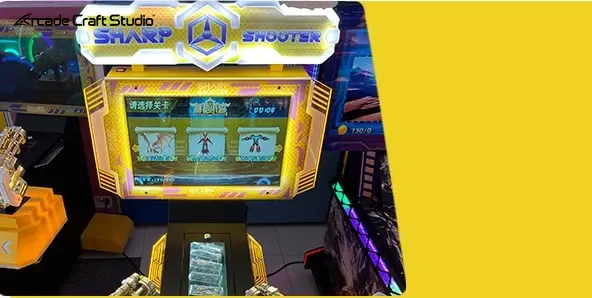 Two Player Shooting Arcade Video Game Machine